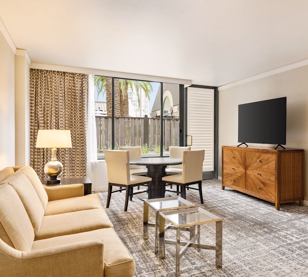 1 King 1 Bedroom Suite Poolside Patio and Firepit at Signia by Hilton San Jose