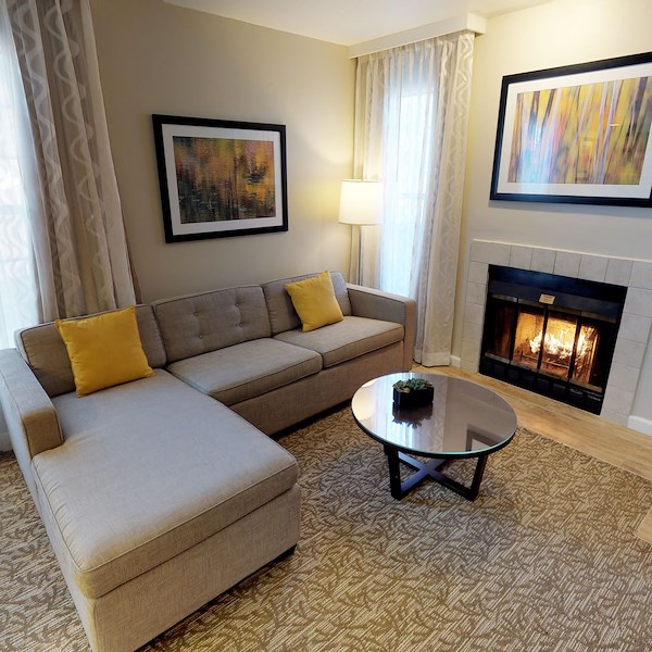 Suite with Fireplace at Chase Suite Hotel Newark