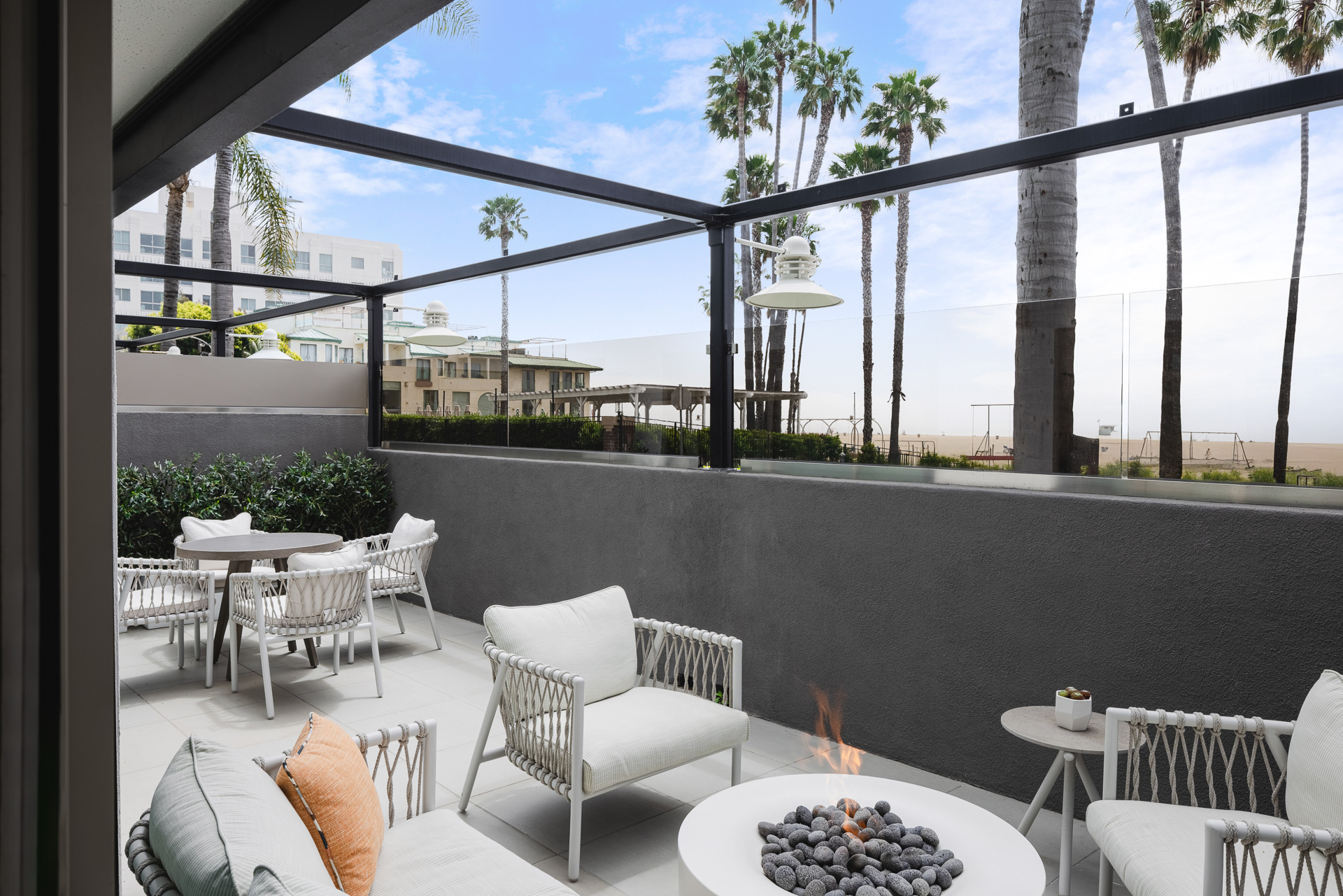 Private Patio 2 Bedroom Suite King and Two Queens at Regent Santa Monica Beach
