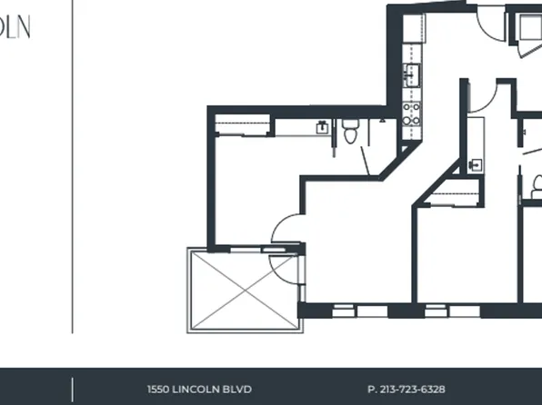 3-Bedroom / 3-Bath Apartment at 1550 Lincoln