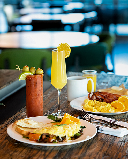 Suite with Oak & Copper Bar Bistro Access at Oxford Suites Paso Robles